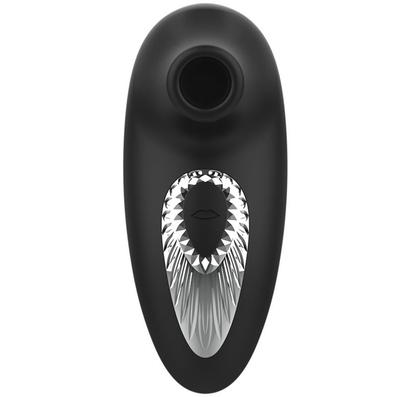 Drake deluxe sucking vibe rechargeable silicone noir – Black & Silver