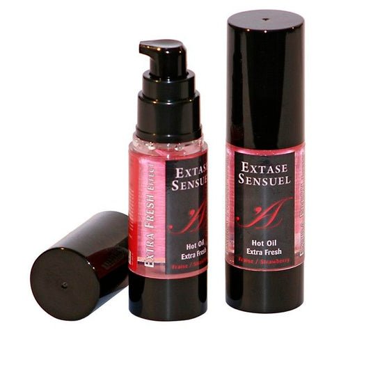 SENSUAL EXTASE - HUILE DE MASSAGE EFFET FRAISE EXTRA FRAÎCHE 30 ML