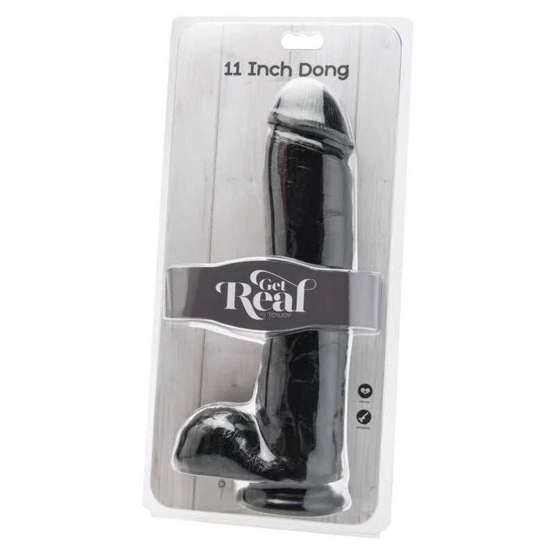Get Real – Gode 28 cm avec Boules Noir