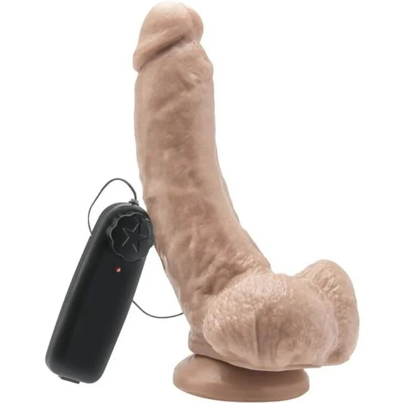 Get Real – Gode 20,5 cm avec Billes Vibrateur Skin