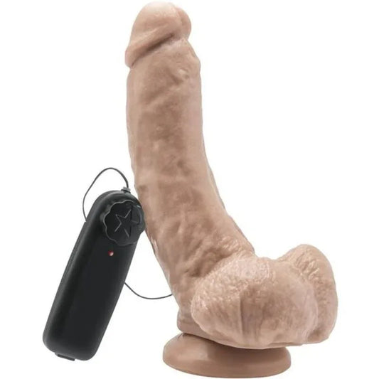 Get Real – Gode 20,5 cm avec Billes Vibrateur Skin