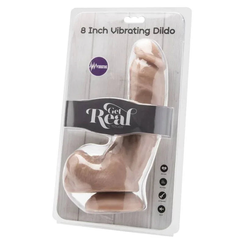 Get Real – Gode 20,5 cm avec Billes Vibrateur Skin