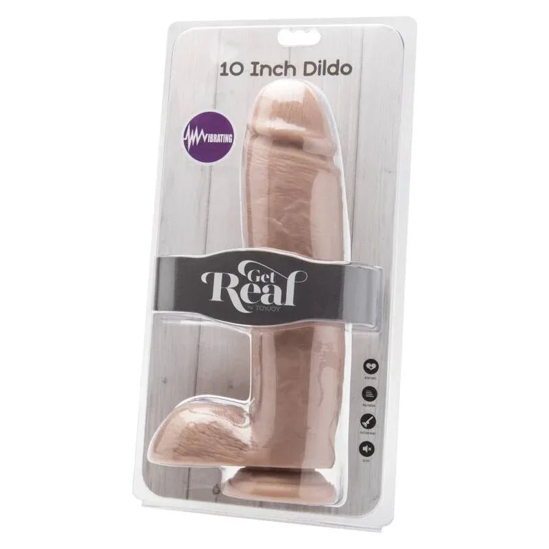 Get Real – Gode 25,5 cm avec Billes Vibrateur Skin