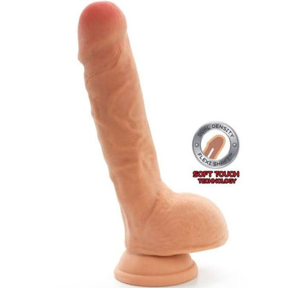 GET REAL - GODE DOUBLE DENSITÉ 25.5 CM BALLES PEAU