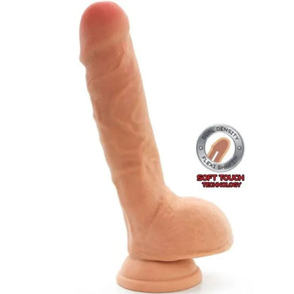 Get Real – Gode Double Densité 25,5 cm Balles Peau