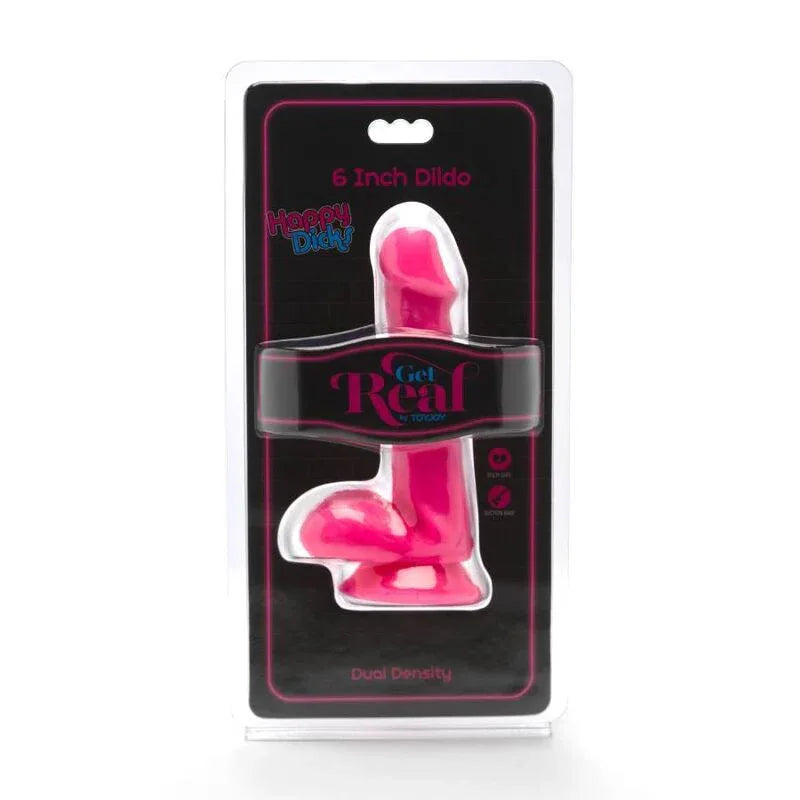 Get Real – Gode Happy Dicks 12 cm Balles Rose
