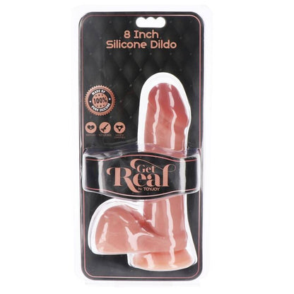 GET REAL - GODE IN SILICONE 20.5 CM AVEC BALLES PEAU