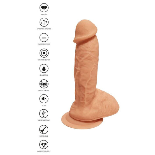 GET REAL - DILDO DE SILICONA VIBRANTE SKIN