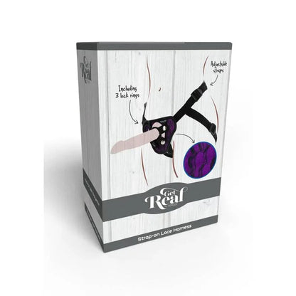 Get Real – Harnais en Dentelle Strap On Violet