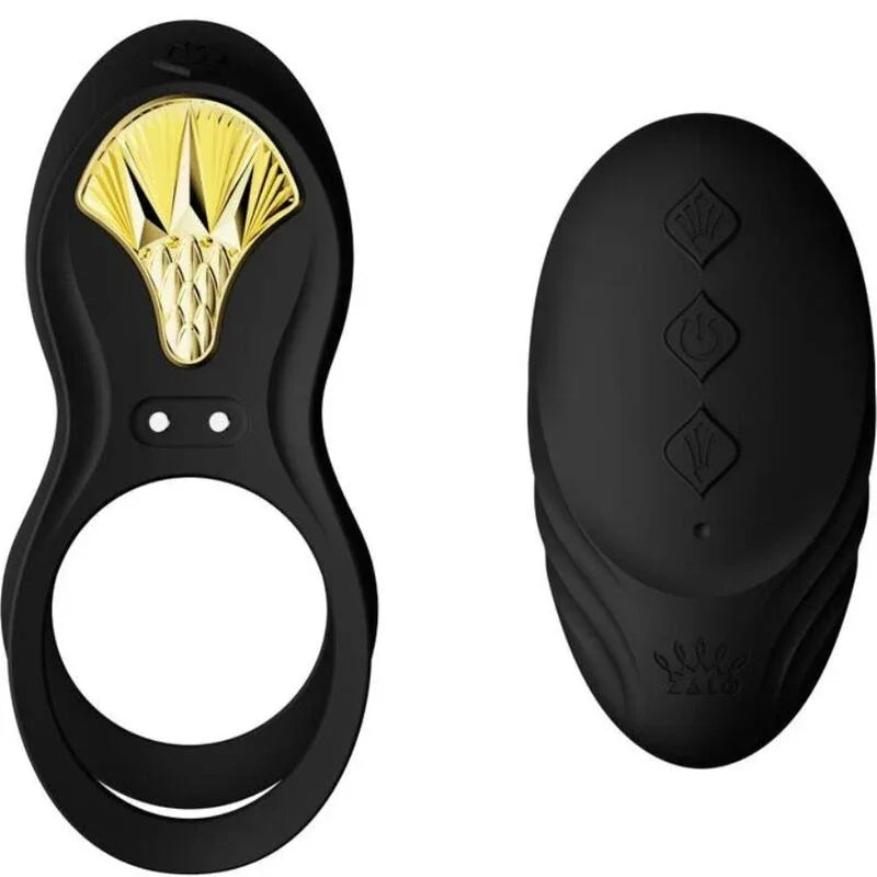 Zalo – Bague Vibrante Couples Bayek Noir