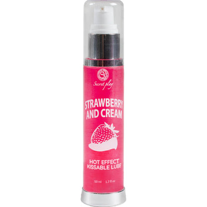 SECRETPLAY - LUBRIFIANT 2-1 EFFET CHALEUR FRAISE &amp; CRÈME 50 ML