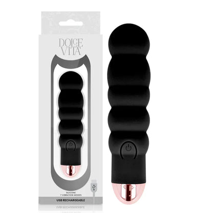 Dolce Vita – Vibrateur Rechargeable Six Noir 7 Vitesses