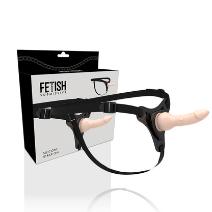 ARNÉS FETICHE SUMMISSIVE - SILICONA REALISTA CARNE 16CM