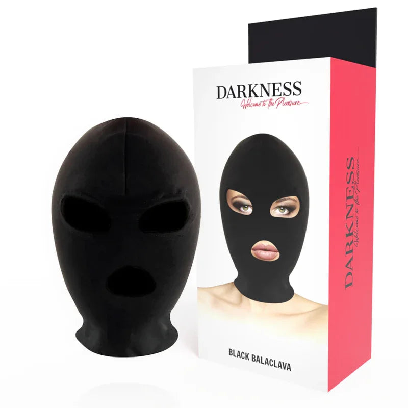 Darkness – Masque de Soumission Bdsm Bouche et Yeux Noir