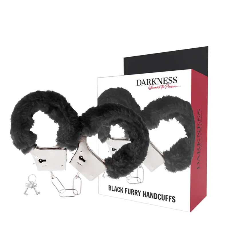 Menottes métalliques doublées noires – Darkness