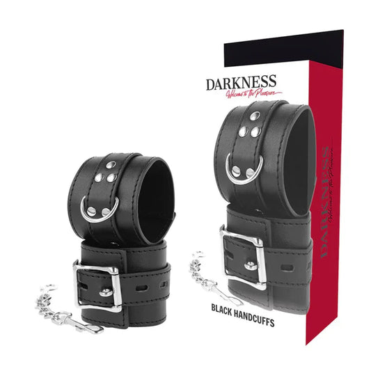 Darkness – Menottes en Cuir Noir