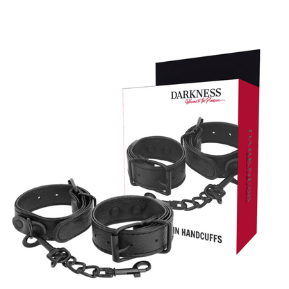 DARKNESS - WIDE AND THIN TEXTURED HANDCUFFS