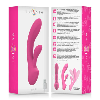 Intense – Vibrateur Luigi Rabbit Silicone Liquide Rose