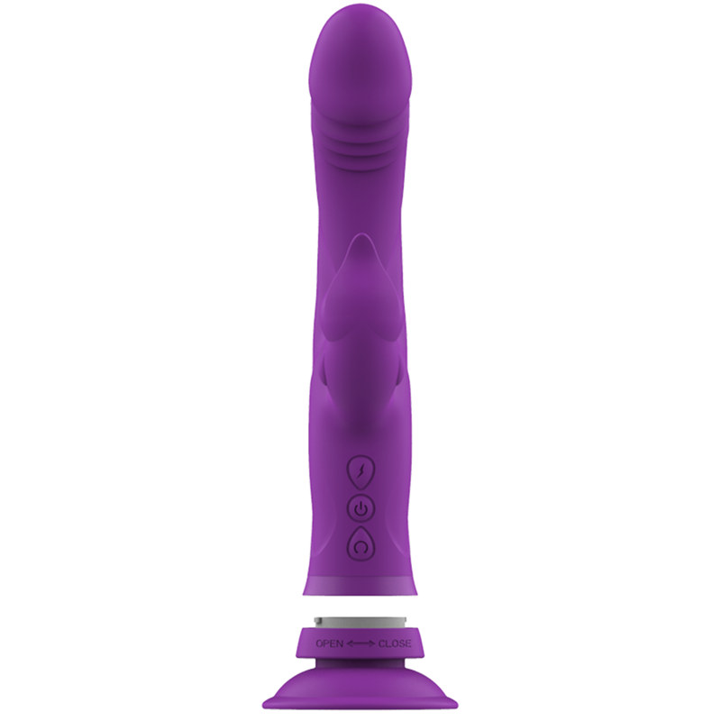 INTENSE - CASANOVA RABBIT VIBRADOR DE SILICONA DE TRIPLE MOTOR MORADO