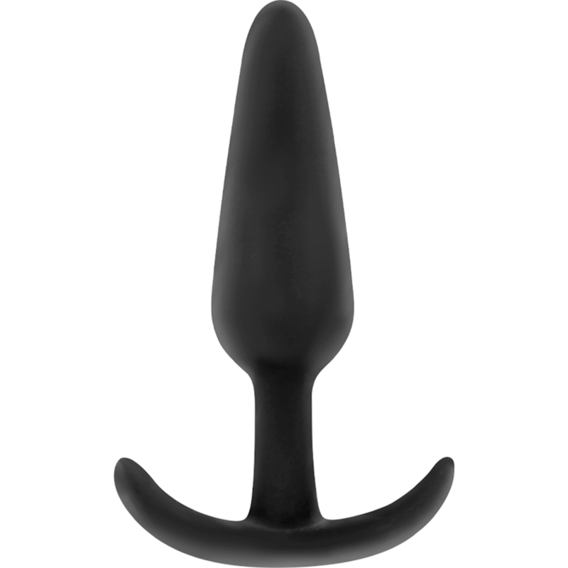 Plug anal en silicone kael avec poignée moyenne – Black & Silver