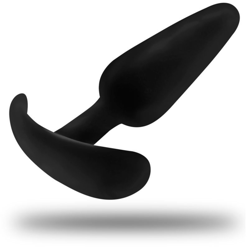 Plug anal en silicone kael avec poignée moyenne – Black & Silver