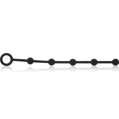 Chapelet anal korg silicone initiation 21 cm – Black & Silver