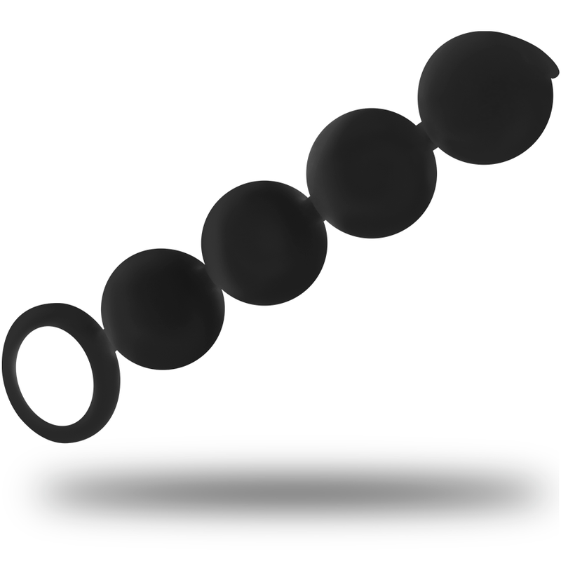 Chapelet anal lennon 4 sphères silicone 15 cm – Black & Silver