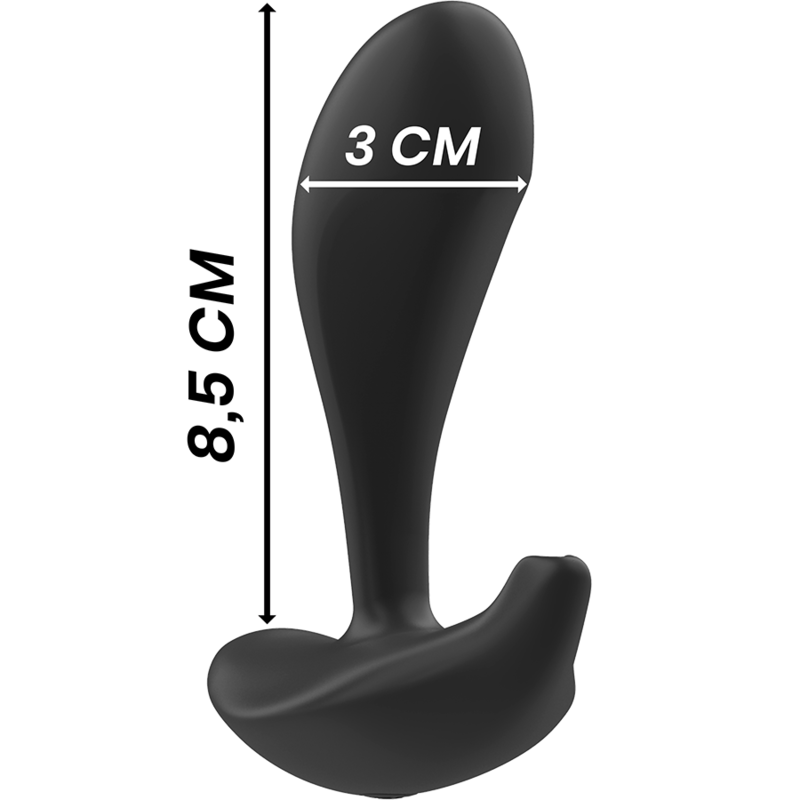 Télécommande en silicone pour plug anal dwayne – Black & Silver