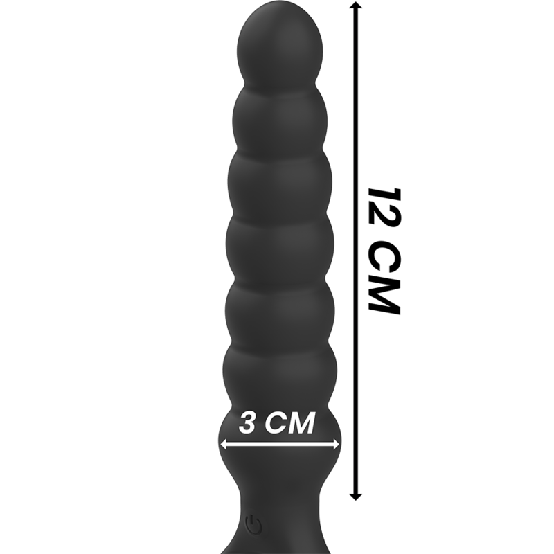 Dilatateur anal puissant en silicone bob – Black & Silver