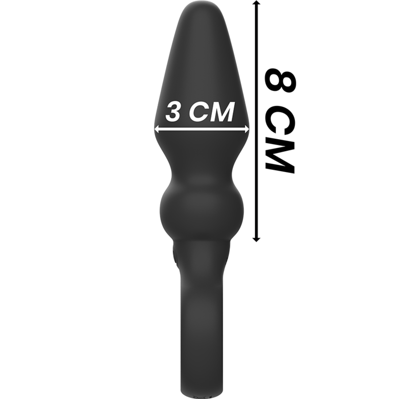 Puissant plug anal en silicone ozzy – Black & Silver