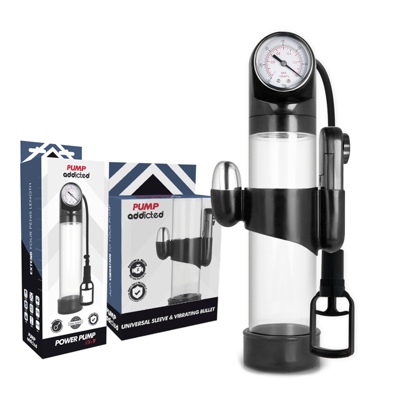 BOMBA ADICTO - RX9 VIBRADOR TRANSPARENTE