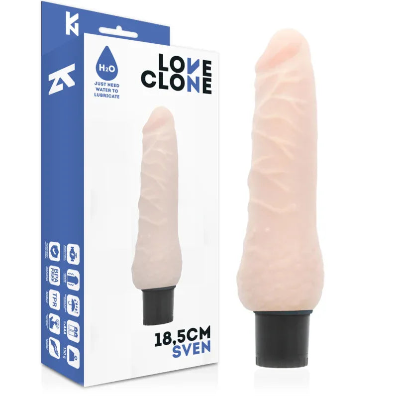 Loveclone – Vibrateur Autolubrifiant Sven 18.5 cm O 3.3 cm