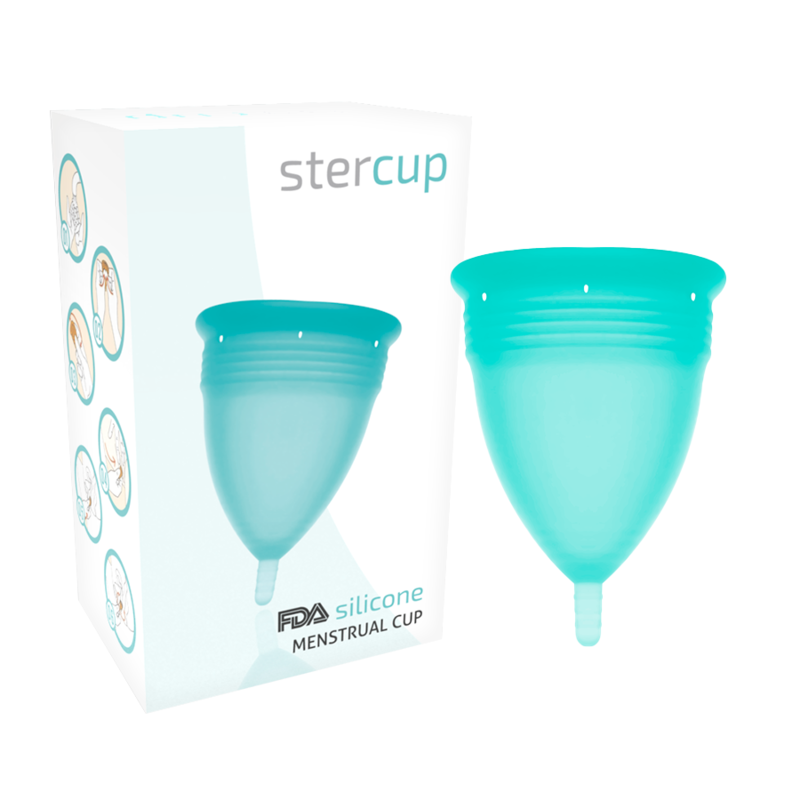 STERCUP - MENSTRUELLE COUPE IN SILICONE FDA AIGUE-MARINE - TAILLE L