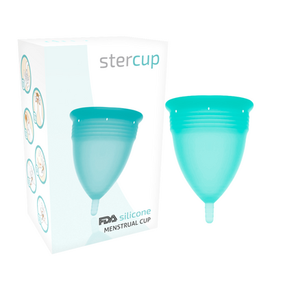 STERCUP - MENSTRUELLE COUPE IN SILICONE FDA AIGUE-MARINE - TAILLE S
