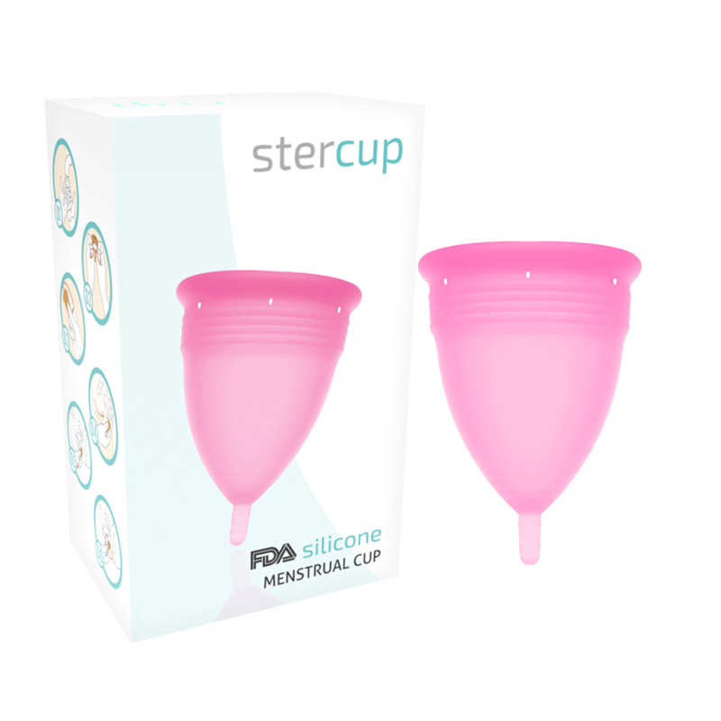 STERCUP - MENSTRUELLE COUPE IN SILICONE FDA ROSE - TAILLE S