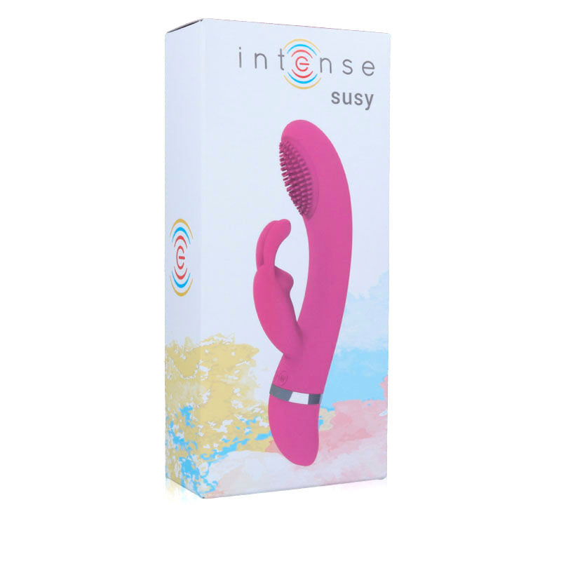 INTENSE - VIBRADOR OSCILANTE CONEJO ROSA DE SILICONA SUSY