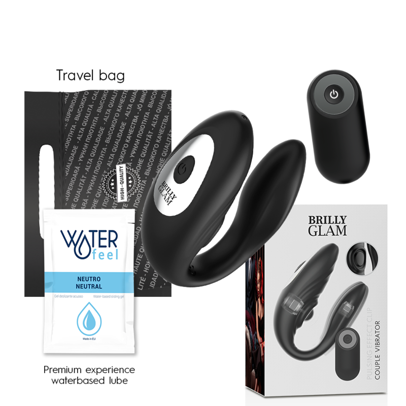 BRILLY GLAM- COUPLE TÉLÉLÉCOMMANDE À IMPULSIONS ET VIBRANTES