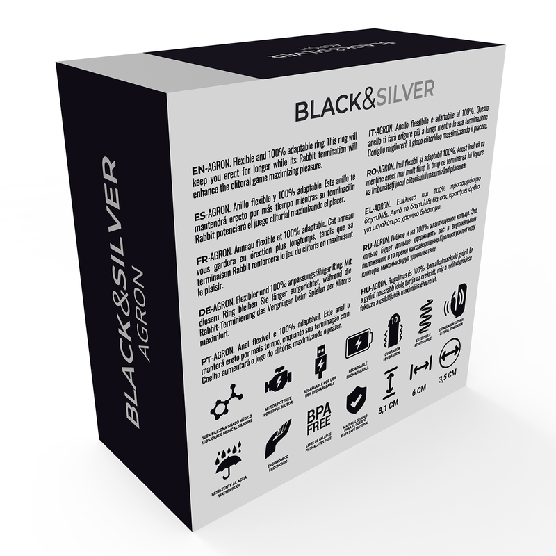 Black&silver- bague agron 2.o – Black & Silver