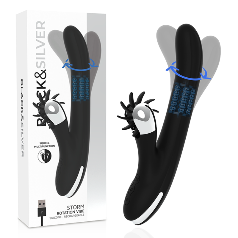 Vibe de rotation de tempête de lapin – Black & Silver