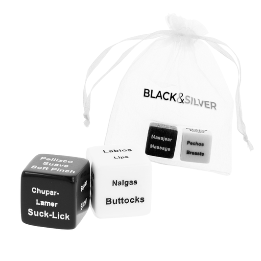Dés pour couples es / en – Black & Silver