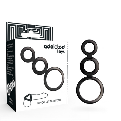 JUGUETES ADICTOS - SET DE ANILLOS PARA EL PENE - SMOKY