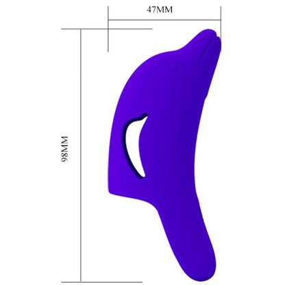 PRETTY LOVE - POTENTE ESTIMULADOR DE DEDOS DELPHINI AZUL OSCURO