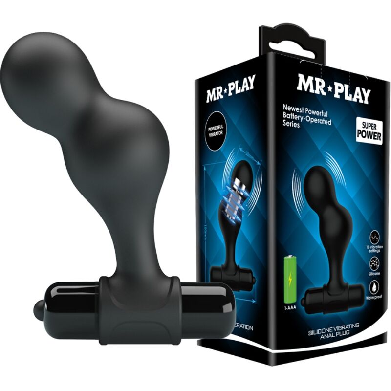 MR PLAY - ANAL VIBRATEUR PLUG IN SILICONE NOIR