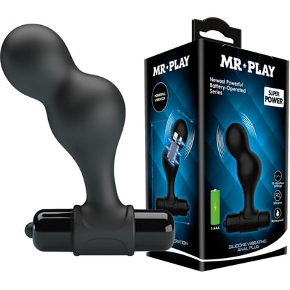 MR PLAY - ANAL VIBRATEUR PLUG IN SILICONE NOIR
