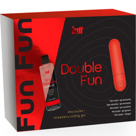 INTT RELEASES - KIT DOUBLE FUN AVEC BULLET VIBRANT ET MASSAGE GEL À LA FRAISE