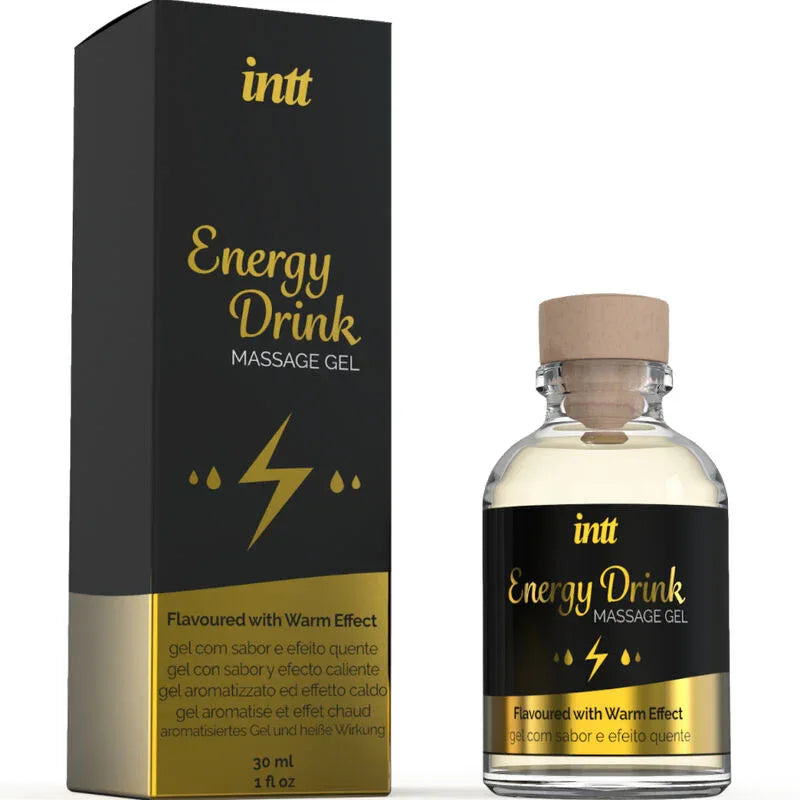 Intt Massage & Oral Sex – Gel de Massage A L''Energie Aromatisee Ca Boisson et Effet Chauffant