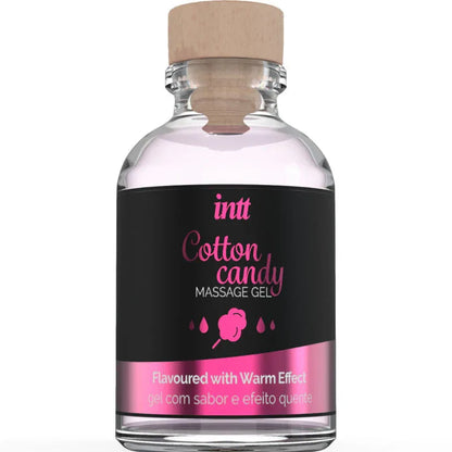 Intt Massage & Oral Sex – Gel de Massage Saveur Cotton Babe à Papa et Effet Chauffant