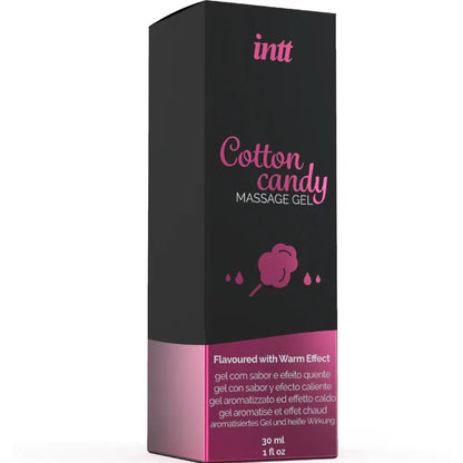 Intt Massage & Oral Sex – Gel de Massage Saveur Cotton Babe à Papa et Effet Chauffant
