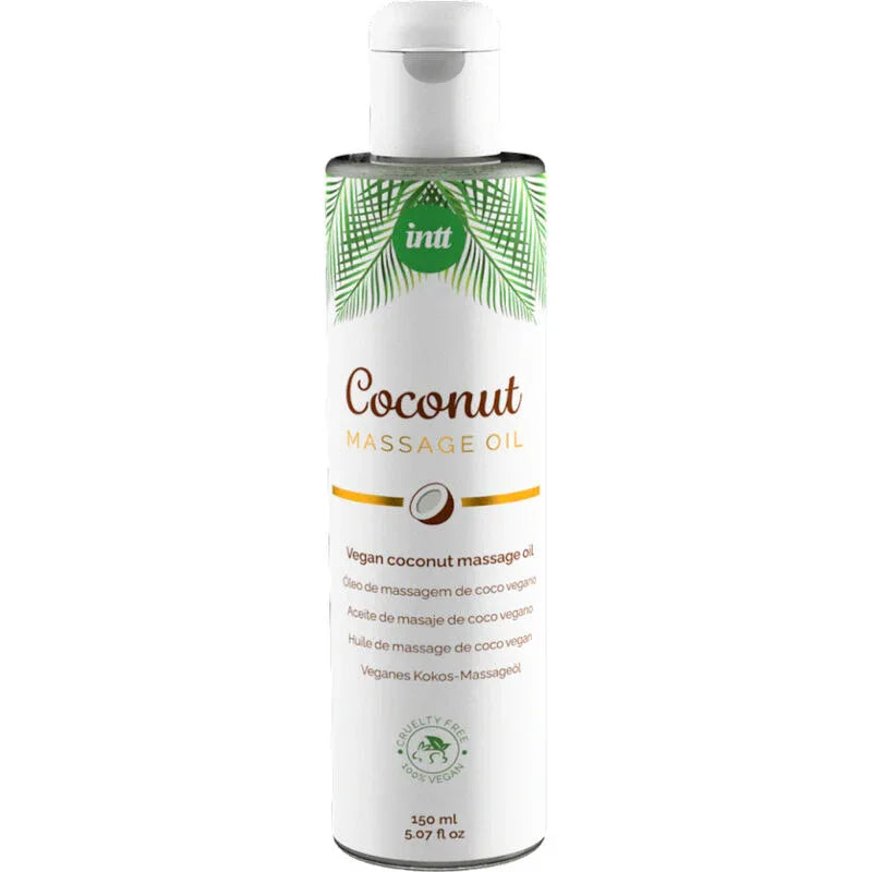 Intt – Huile de Massage Végétalienne Douce au Saveur Relaxante de Noix de Coco