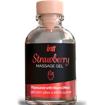 Intt Massage & Oral Sex – Gel de Massage Effet Chaud Saveur Fraise